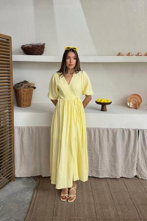 WholesaleMueslin Long Dress - Brand: Elisa - Women's Clothing Wholesale - Globality Store
