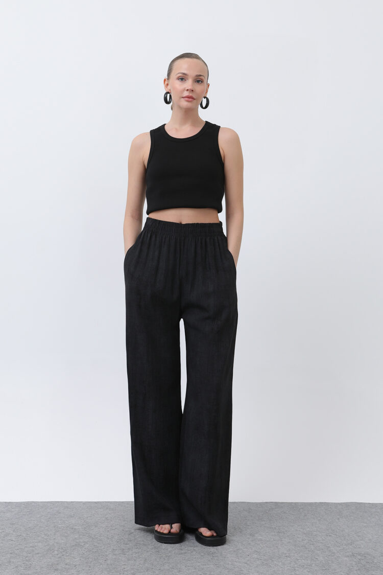 Women's Elastic Waist Loose Pants - Brand: Puane - Women's Clothing Wholesale - Globality Store