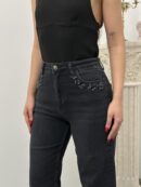 High Waist Pocket Stone Embroidery DetailedJeans - Brand: LACARINO - Women's Clothing Wholesale - Globality Store