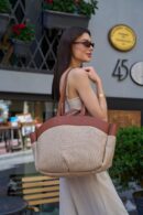 Contrast Tote Bag - Brand: Mina Fashion - Women's Clothing Wholesale - Globality Store