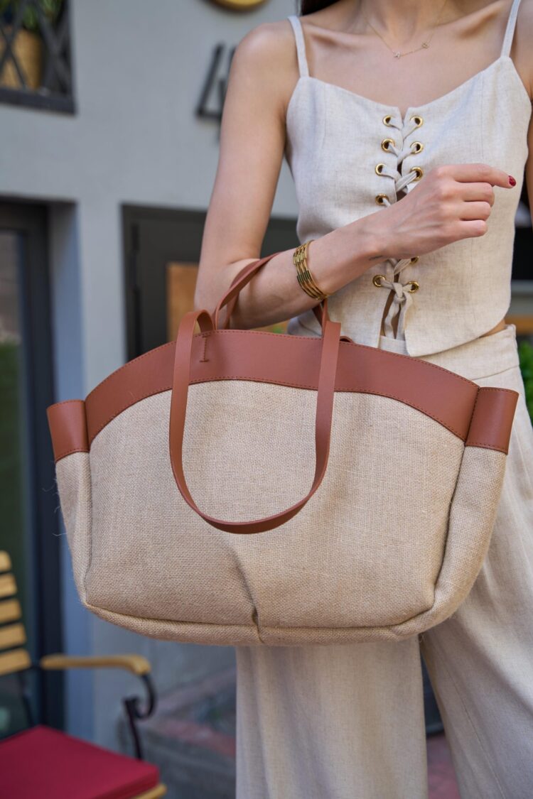 Contrast Tote Bag