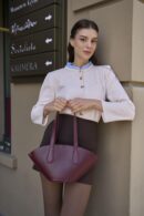 Leather Look Shopper Bag - Brand: Mina Fashion - Women's Clothing Wholesale - Globality Store