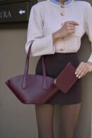Leather Look Shopper Bag - Brand: Mina Fashion - Women's Clothing Wholesale - Globality Store