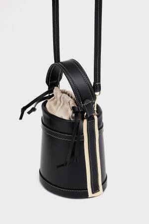 Contrast Stitched Bucket Hand And Shoulder Bag - Brand: Mina Fashion - Women's Clothing Wholesale - Globality Store