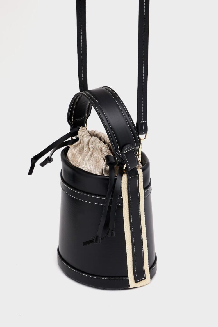 Contrast Stitched Bucket Hand And Shoulder Bag - Brand: Mina Fashion - Women's Clothing Wholesale - Globality Store