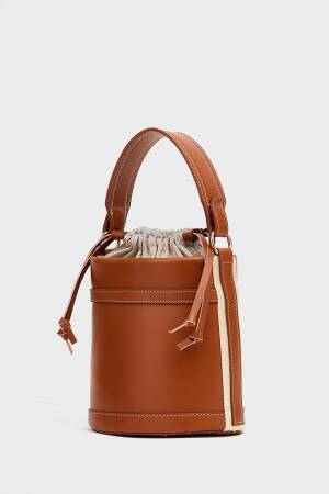 Contrast Stitched Bucket Hand And Shoulder Bag - Brand: Mina Fashion - Women's Clothing Wholesale - Globality Store