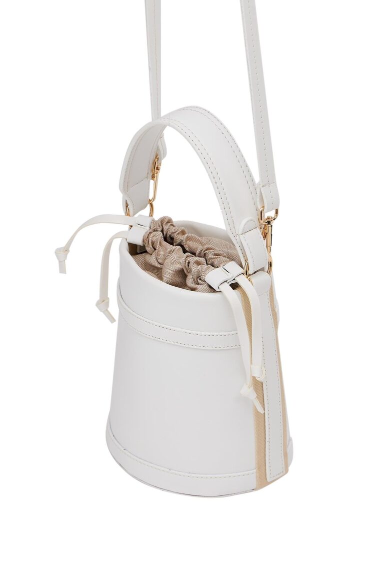 Contrast Stitched Bucket Hand And Shoulder Bag - Brand: Mina Fashion - Women's Clothing Wholesale - Globality Store
