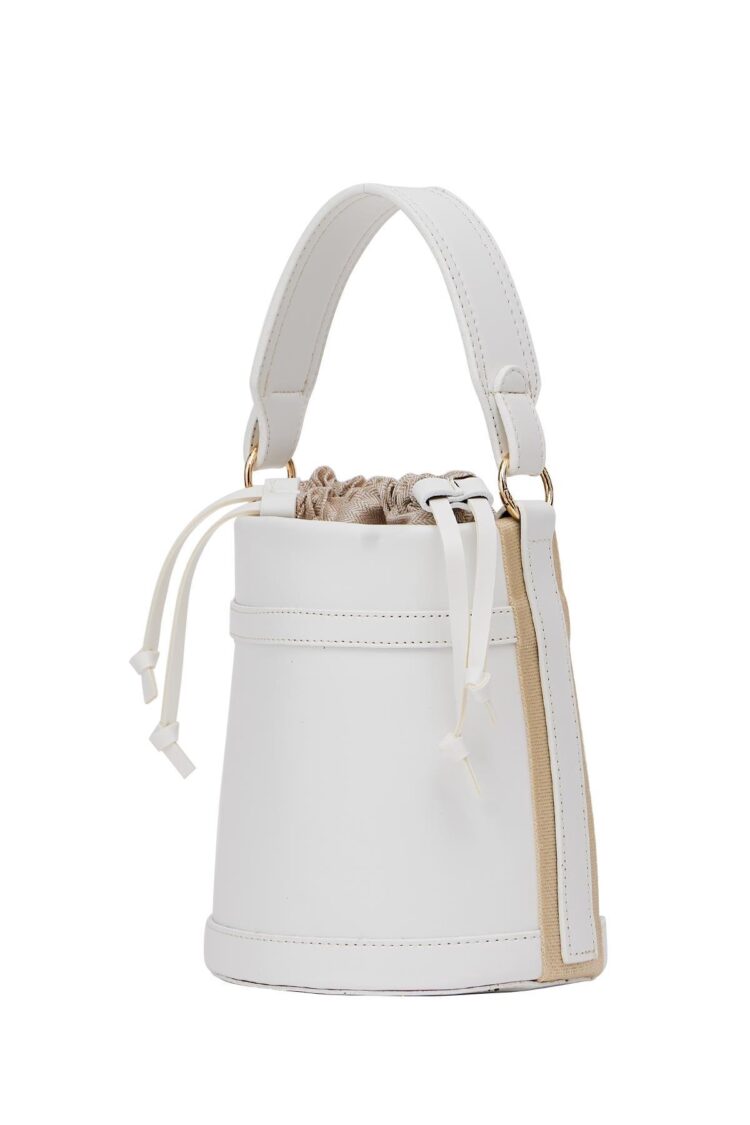 Contrast Stitched Bucket Hand And Shoulder Bag