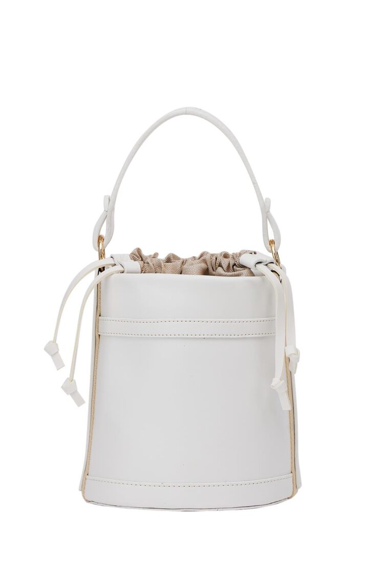 Contrast Stitched Bucket Hand And Shoulder Bag