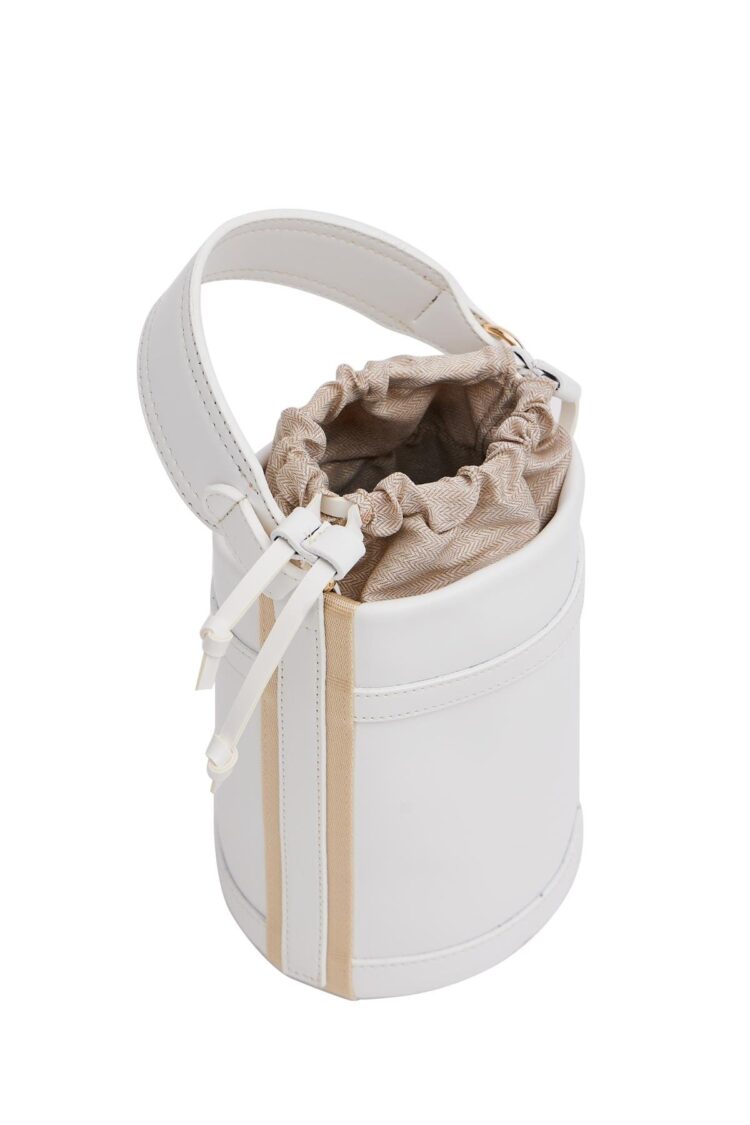 Contrast Stitched Bucket Hand And Shoulder Bag