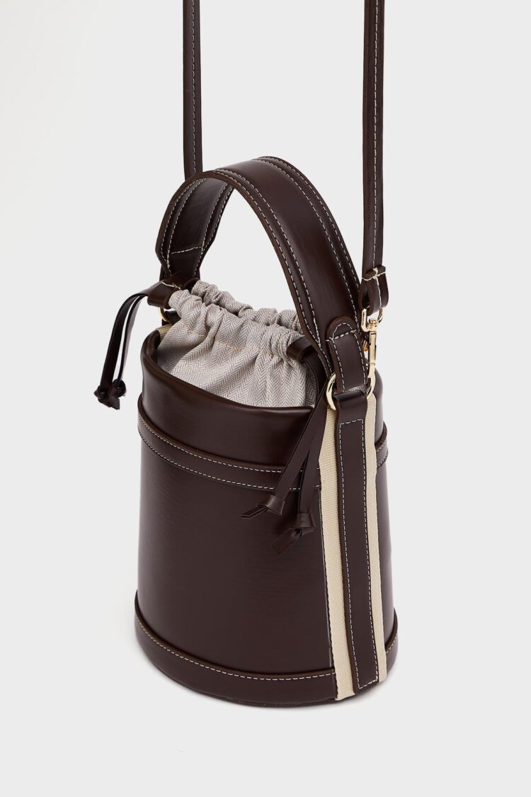 Contrast Stitched Bucket Hand And Shoulder Bag - Brand: Mina Fashion - Women's Clothing Wholesale - Globality Store