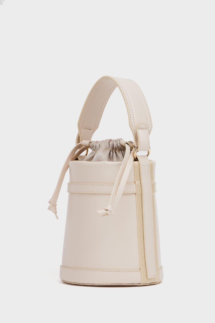 Contrast Stitched Bucket Hand And Shoulder Bag - Brand: Mina Fashion - Women's Clothing Wholesale - Globality Store