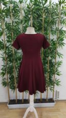 Women's Short Sleeve Kilos Imported Crepe Dress - Burgundy - Brand: Janes - Women's Clothing Wholesale - Globality Store