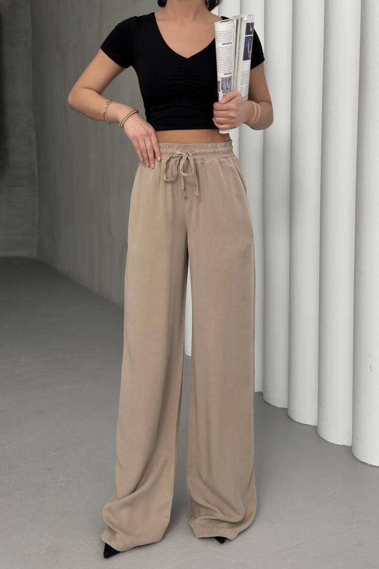 SloppyPalazzo Pants With Elastic Waist