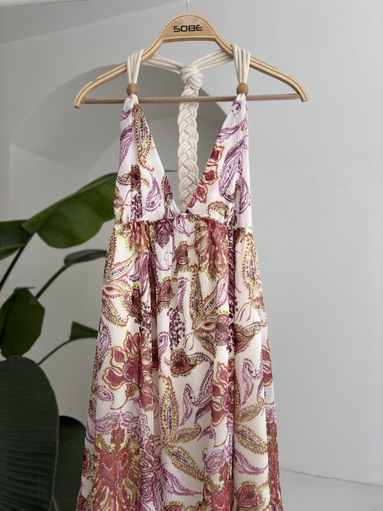 Amelia Backless Chiffon Dress