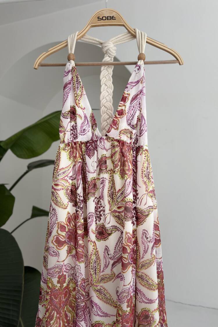 Amelia Backless Chiffon Dress