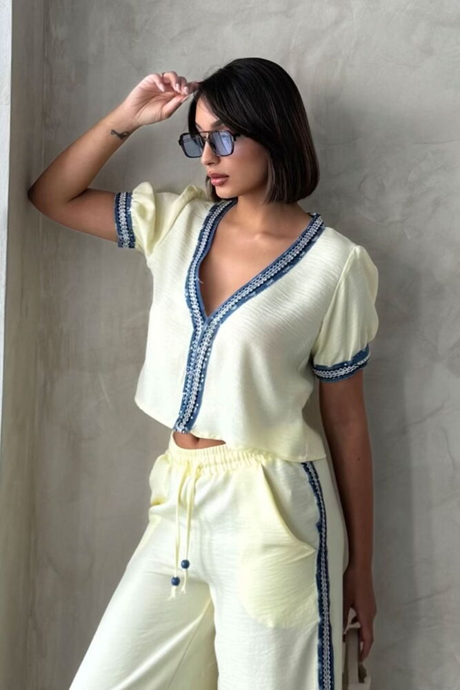 Denim Detailed Jacket - Brand: Topshow - Women's Clothing Wholesale - Globality Store