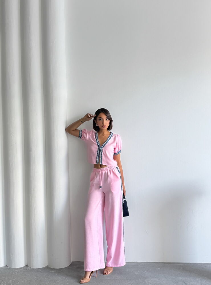Denim Striped Pants
