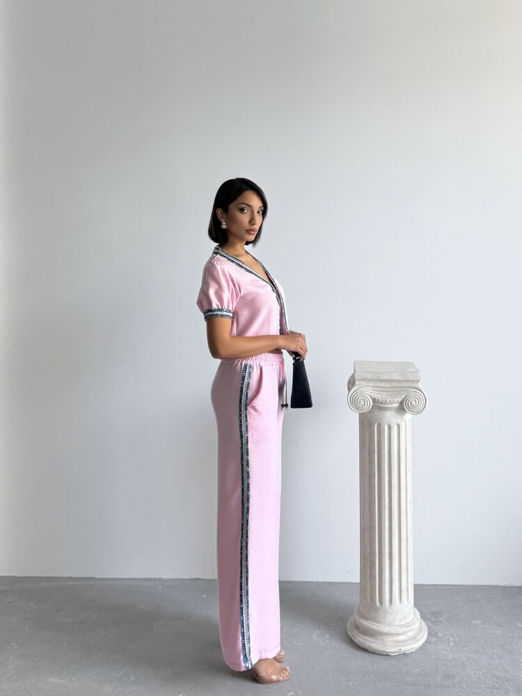 Denim Striped Pants