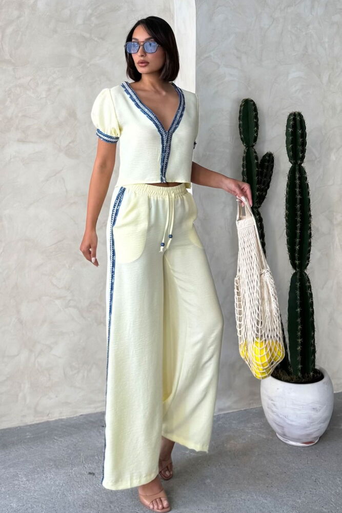 Denim Striped Pants - Brand: Topshow - Women's Clothing Wholesale - Globality Store