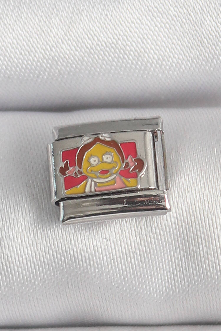 316l Steel Silver Color Colorful Children Embroidered Nomination Charm - Brand: Ebijuteri - Women's Clothing Wholesale - Globality Store