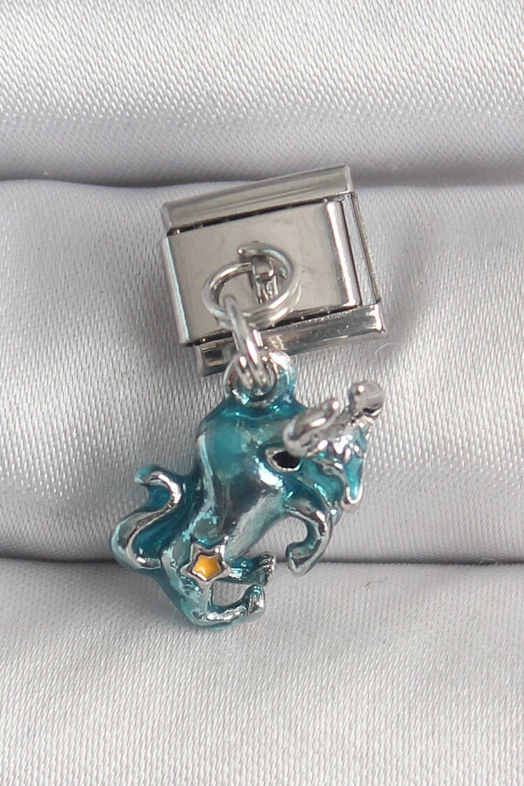 316l Steel Silver Color Rocking Blue Bull Model Nomination Charm - Brand: Ebijuteri - Women's Clothing Wholesale - Globality Store