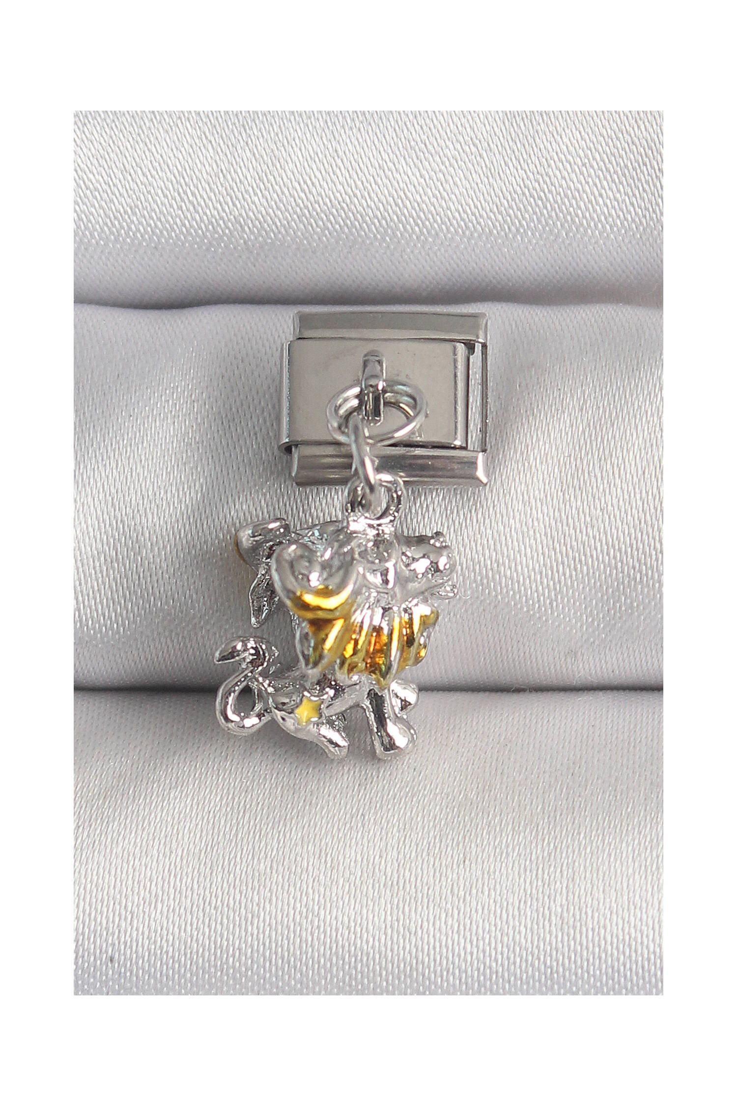 316l Steel Silver Color Rocking Lion Model Nomination Charm - Brand: Ebijuteri - Women's Clothing Wholesale - Globality Store
