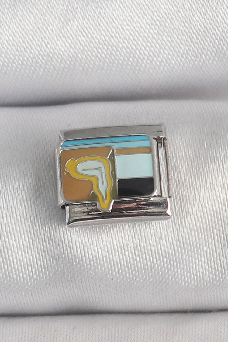 316l Steel Silver Color Colorful Portrait Model Nomination Charm - Brand: Ebijuteri - Women's Clothing Wholesale - Globality Store