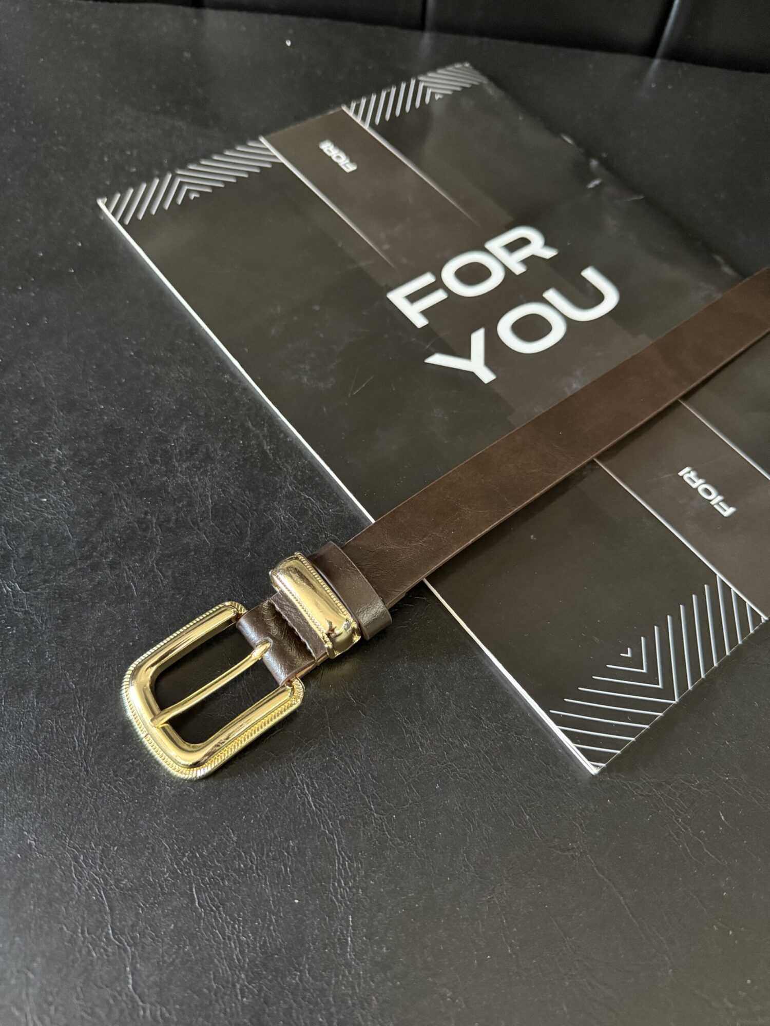 Gold Plated Blackout Women's Belt - Brand: Fiori - Women's Clothing Wholesale - Globality Store