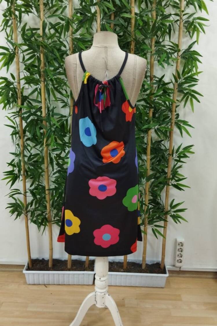Women's Halter Sleeveless Floral Print Suprem Dress
