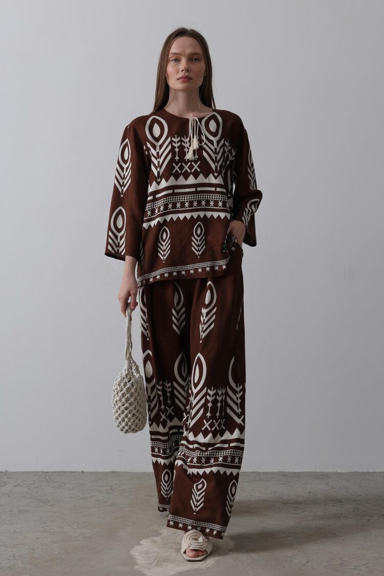 Printed Tassel Detailed Suit - Brand: Reyon - Women's Clothing Wholesale - Globality Store
