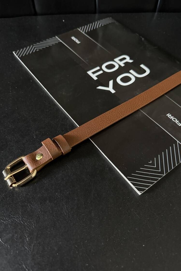 Slim Women's Belt With Square Buckle - Brand: Fiori - Women's Clothing Wholesale - Globality Store