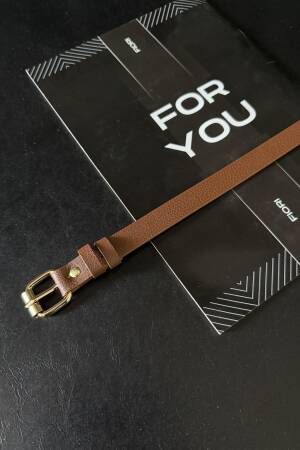 Slim Women's Belt With Square Buckle - Brand: Fiori - Women's Clothing Wholesale - Globality Store