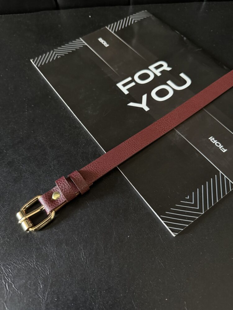 Slim Women's Belt With Square Buckle - Brand: Fiori - Women's Clothing Wholesale - Globality Store