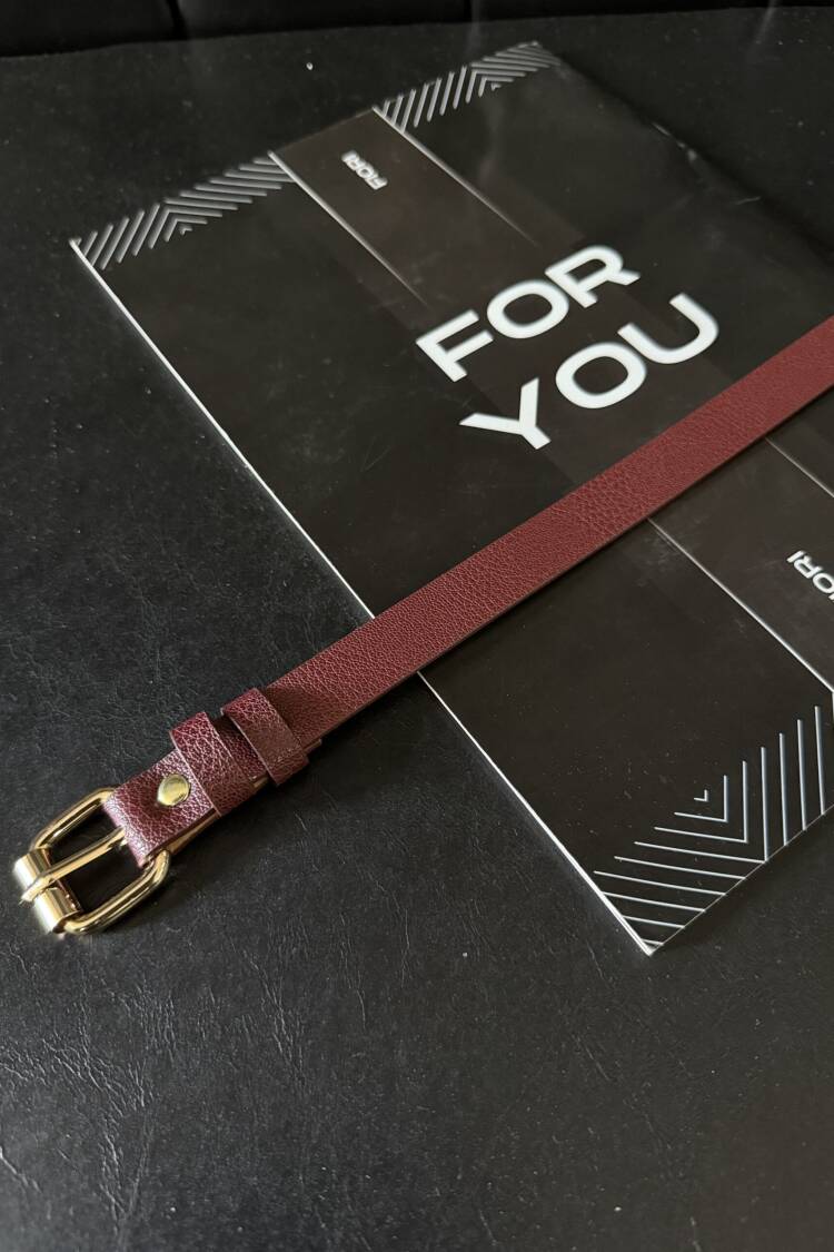 Slim Women's Belt With Square Buckle - Brand: Fiori - Women's Clothing Wholesale - Globality Store