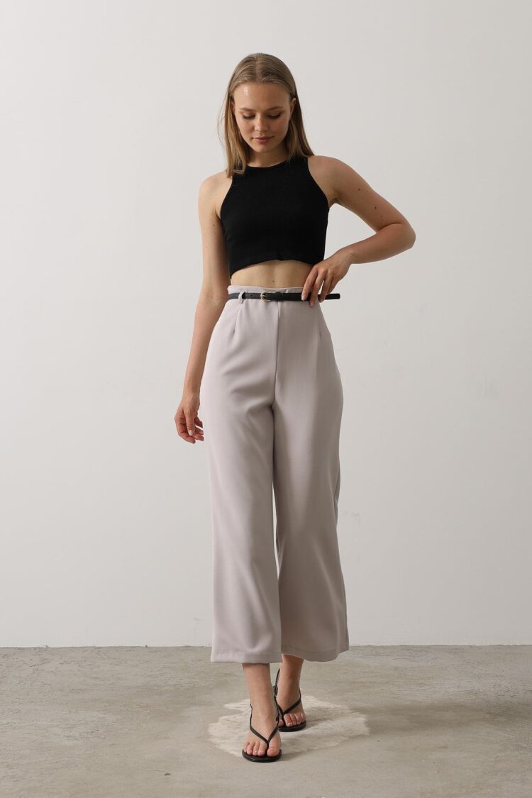 Belt Collar Detailed Pants
