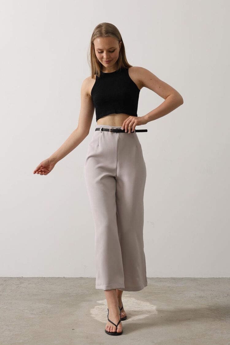 Belt Collar Detailed Pants