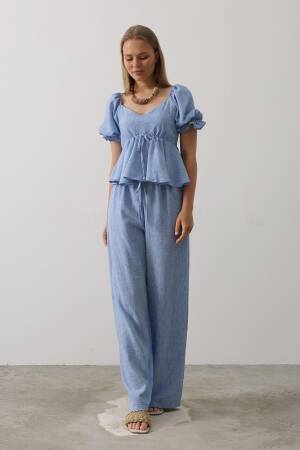 Half Balloon Sleeve Set With Bow - Brand: Reyon - Women's Clothing Wholesale - Globality Store