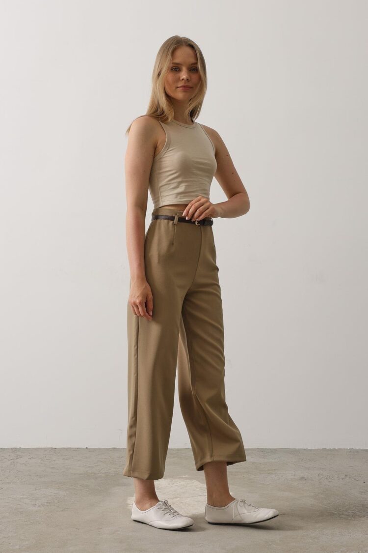 Belt Collar Detailed Pants - Brand: Reyon - Women's Clothing Wholesale - Globality Store