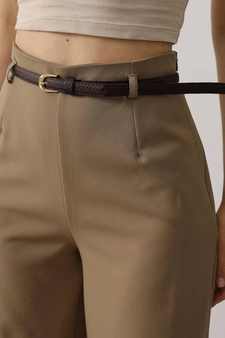 Belt Collar Detailed Pants