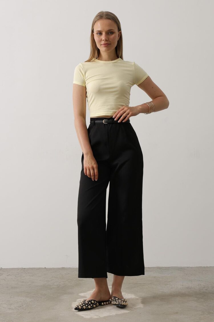 Belt Collar Detailed Pants