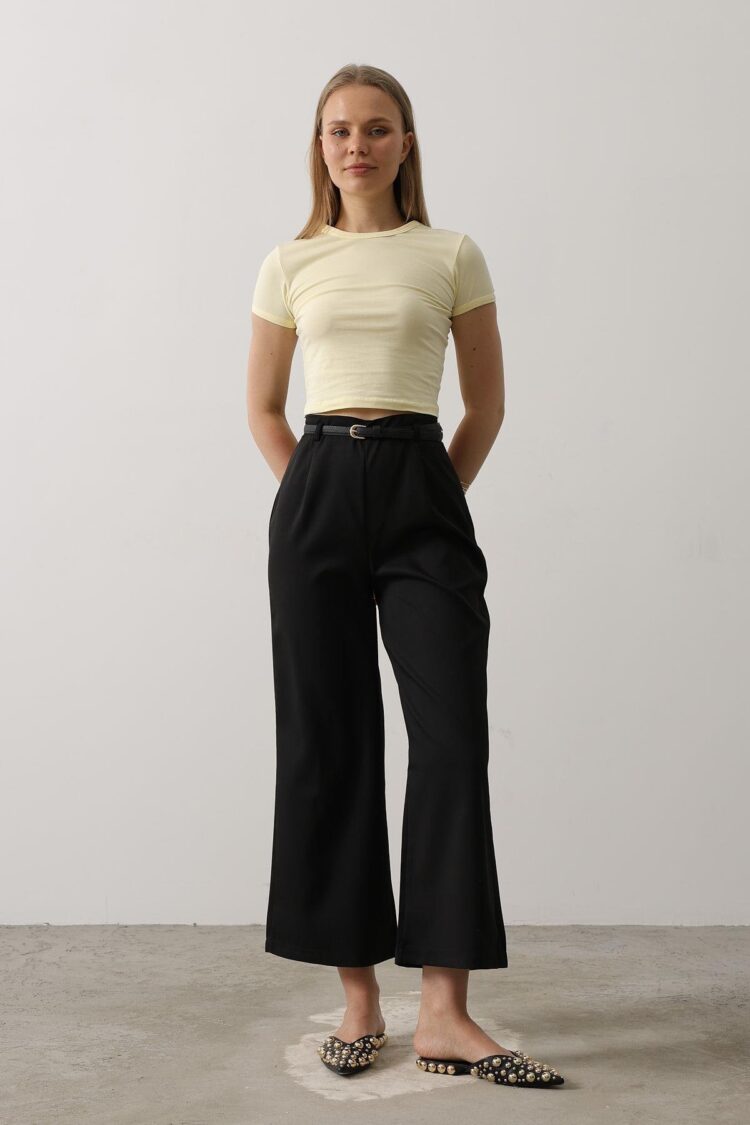 Belt Collar Detailed Pants - Brand: Reyon - Women's Clothing Wholesale - Globality Store