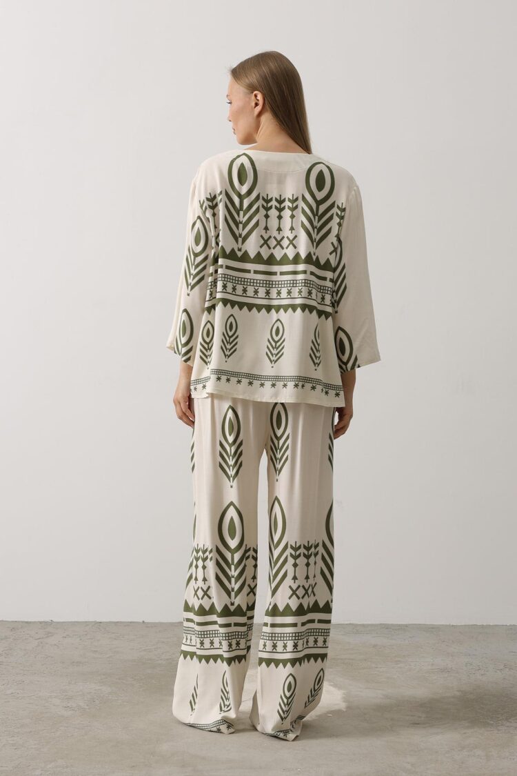 Printed Tassel Detailed Suit