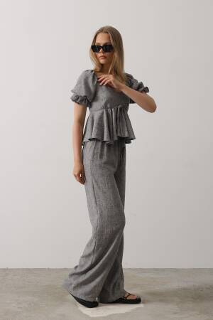 Half Balloon Sleeve Set With Bow - Brand: Reyon - Women's Clothing Wholesale - Globality Store