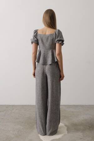 Half Balloon Sleeve Set With Bow - Brand: Reyon - Women's Clothing Wholesale - Globality Store