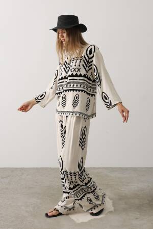 Printed Tassel Detailed Suit - Brand: Reyon - Women's Clothing Wholesale - Globality Store