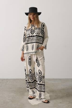 Printed Tassel Detailed Suit - Brand: Reyon - Women's Clothing Wholesale - Globality Store