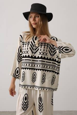 Printed Tassel Detailed Suit - Brand: Reyon - Women's Clothing Wholesale - Globality Store