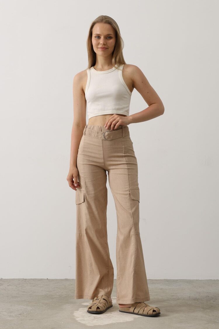 Belted Cargo Pants - Brand: Reyon - Women's Clothing Wholesale - Globality Store