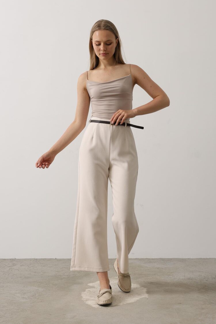 Belt Collar Detailed Pants - Brand: Reyon - Women's Clothing Wholesale - Globality Store
